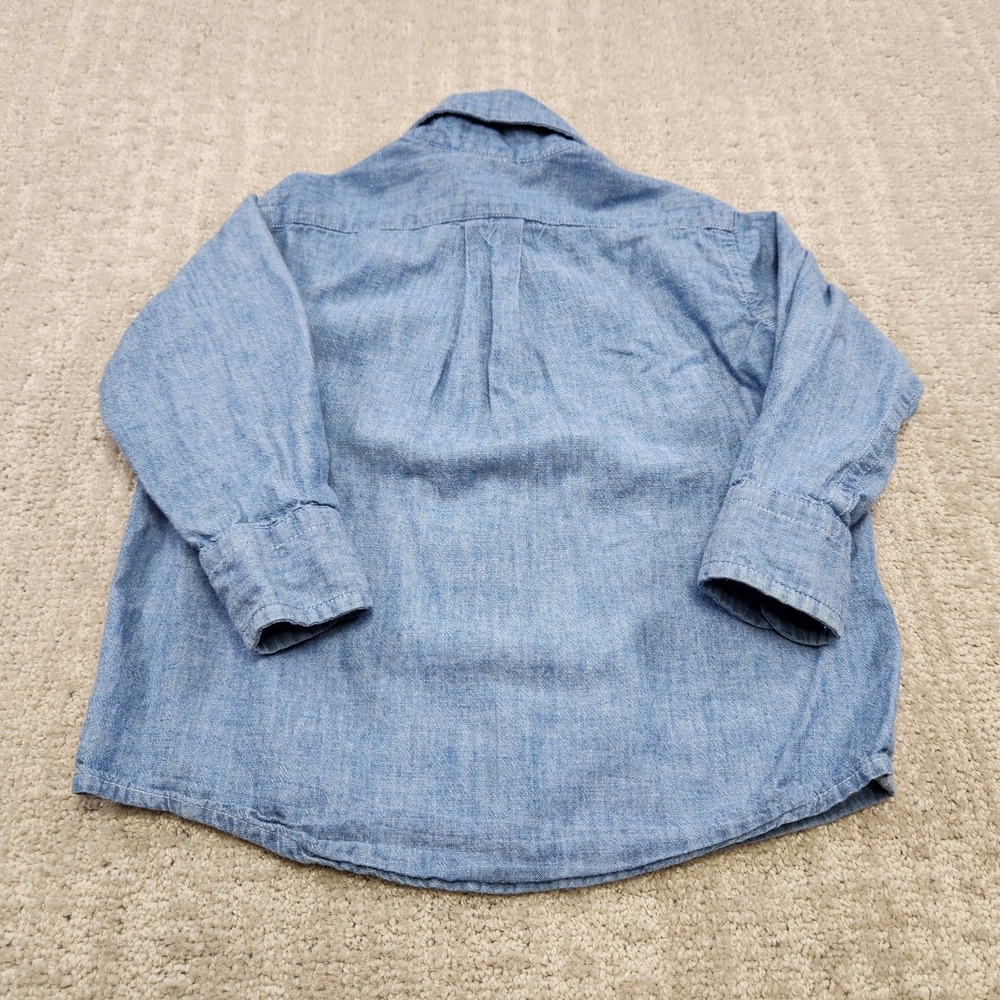 Vintage Polo Ralph Lauren Jeans Shirt Baby Infant 18-24 Months Chambray Denim - Picture 3 of 8
